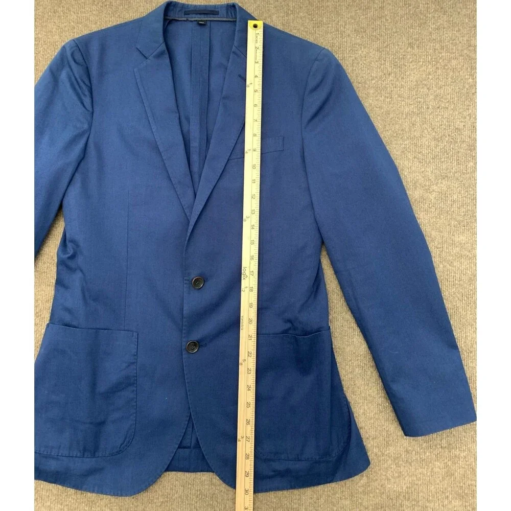 J Crew Blazer Mens 36R Ludlow Slim-Fit Larusmiani Cotton Twill Sportcoat Jacket